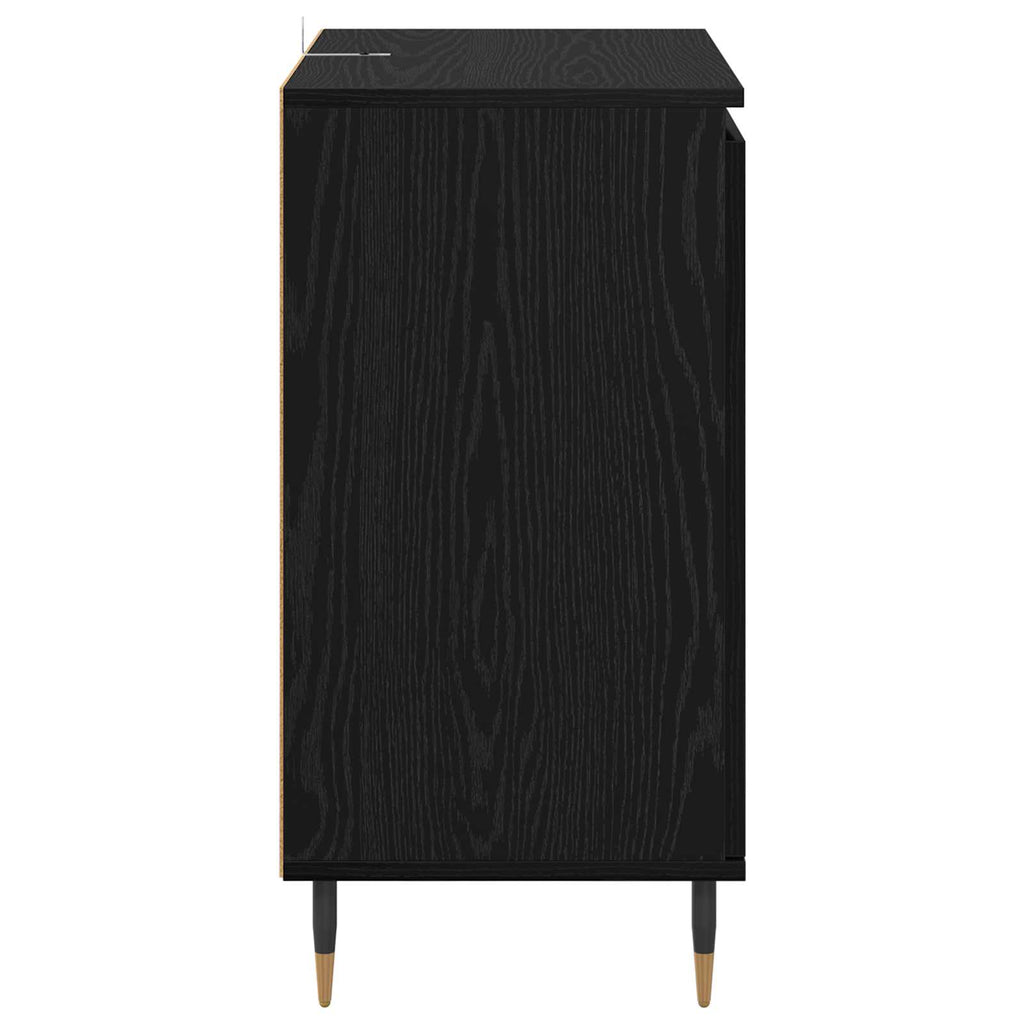vidaXL Bufet Czarny Dąb 60 x 35 x 70 cm Materiał drewnopochodny