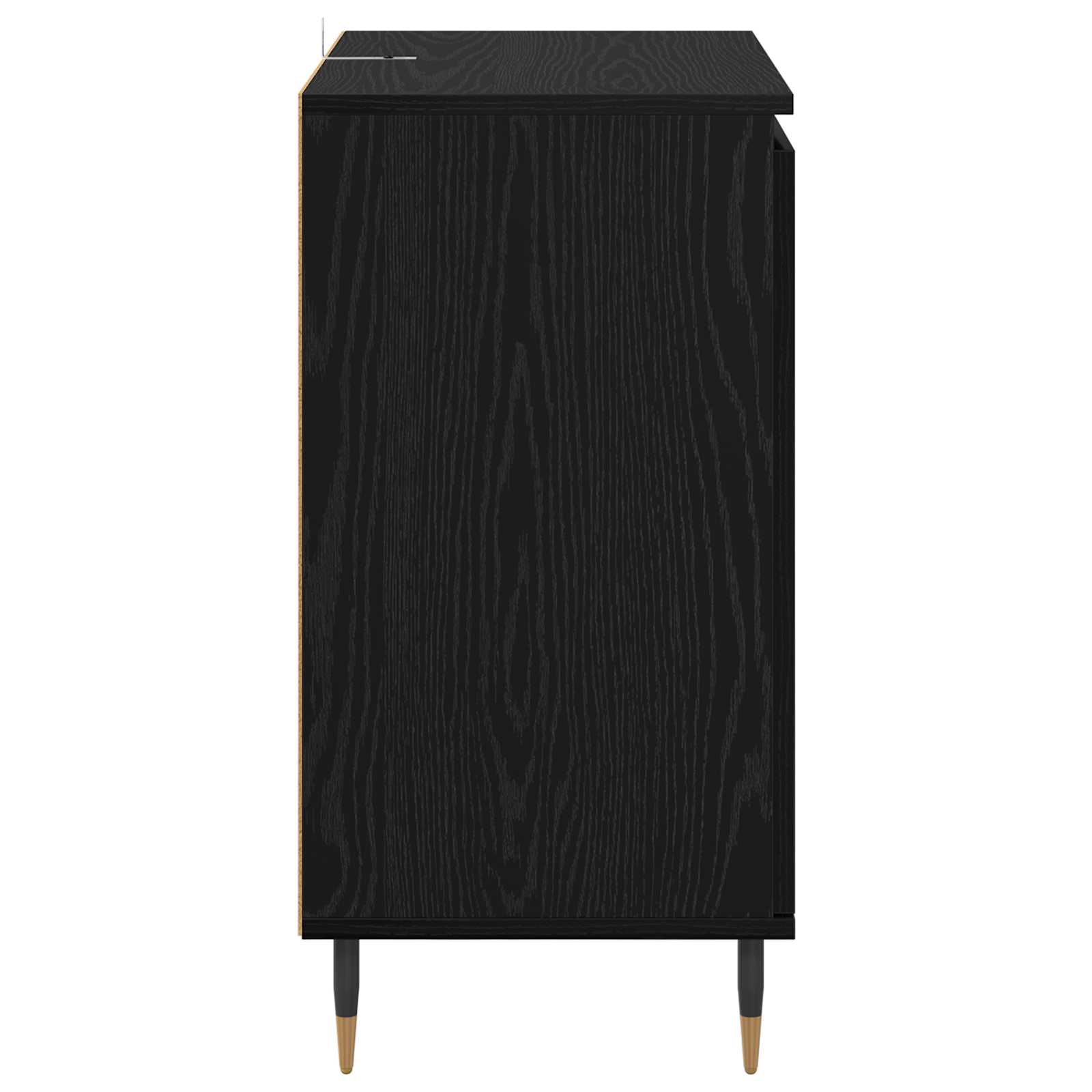 vidaXL Bufet Czarny Dąb 60 x 35 x 70 cm Materiał drewnopochodny
