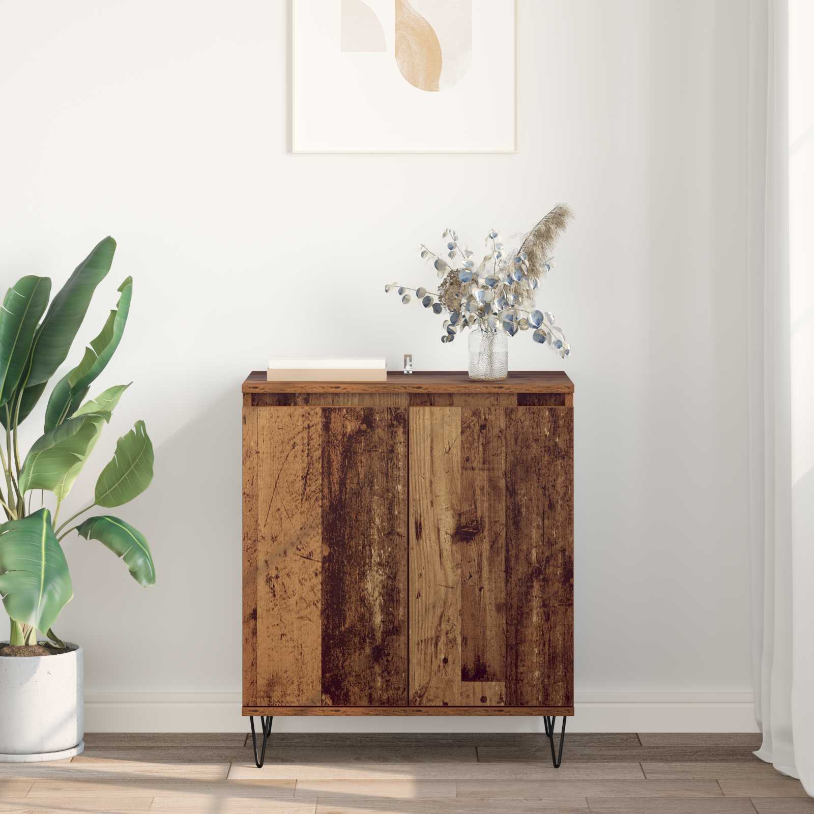 vidaXL Bufet Stare drewno 60 x 35 x 70 cm Materiał drewnopochodny