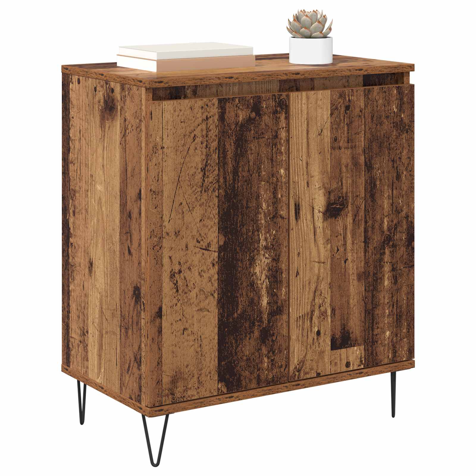 vidaXL Bufet Stare drewno 60 x 35 x 70 cm Materiał drewnopochodny