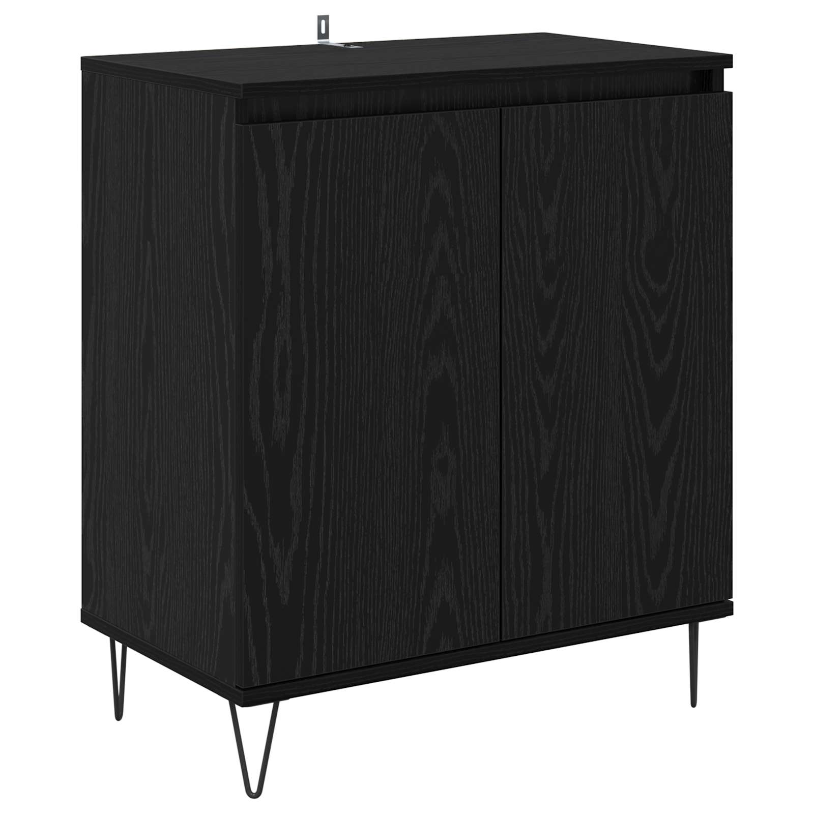vidaXL Bufet Czarny Dąb 60 x 35 x 70 cm Materiał drewnopochodny