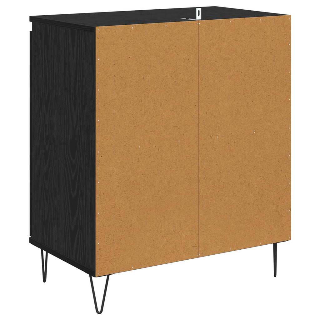 vidaXL Bufet Czarny Dąb 60 x 35 x 70 cm Materiał drewnopochodny