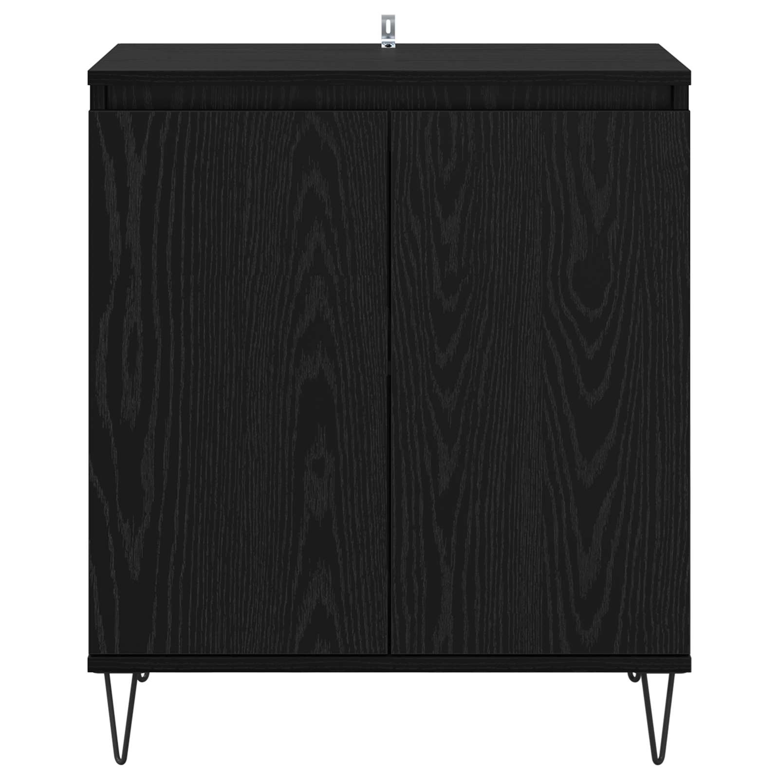 vidaXL Bufet Czarny Dąb 60 x 35 x 70 cm Materiał drewnopochodny
