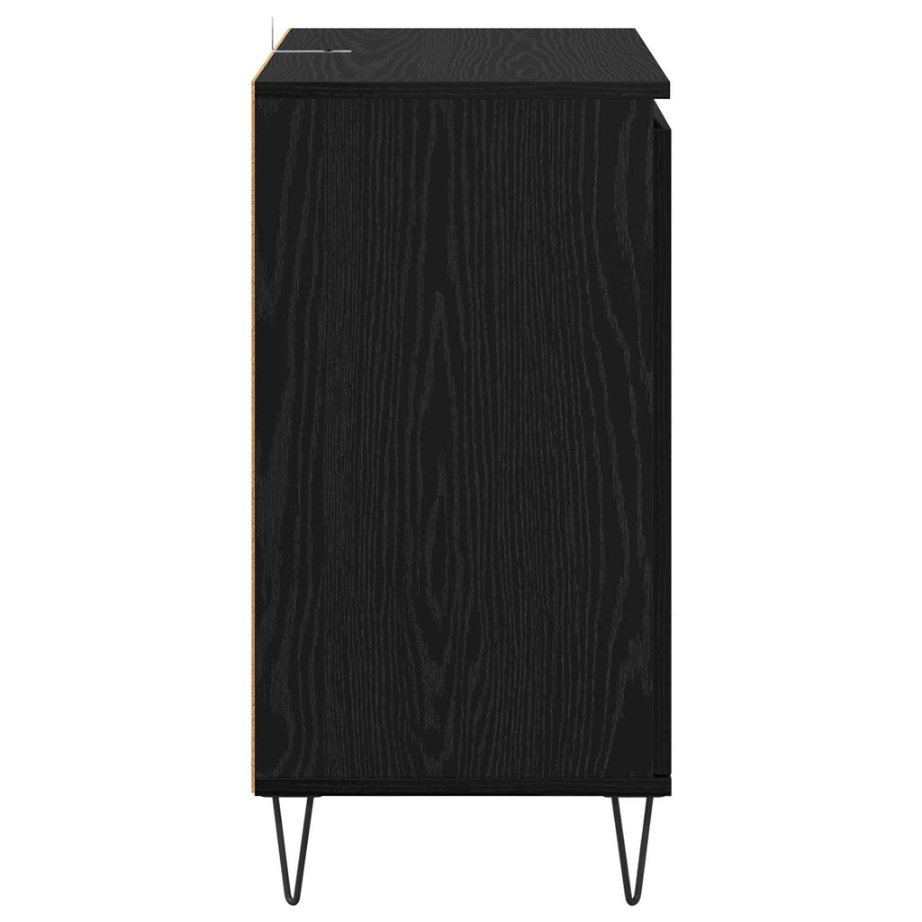 vidaXL Bufet Czarny Dąb 60 x 35 x 70 cm Materiał drewnopochodny