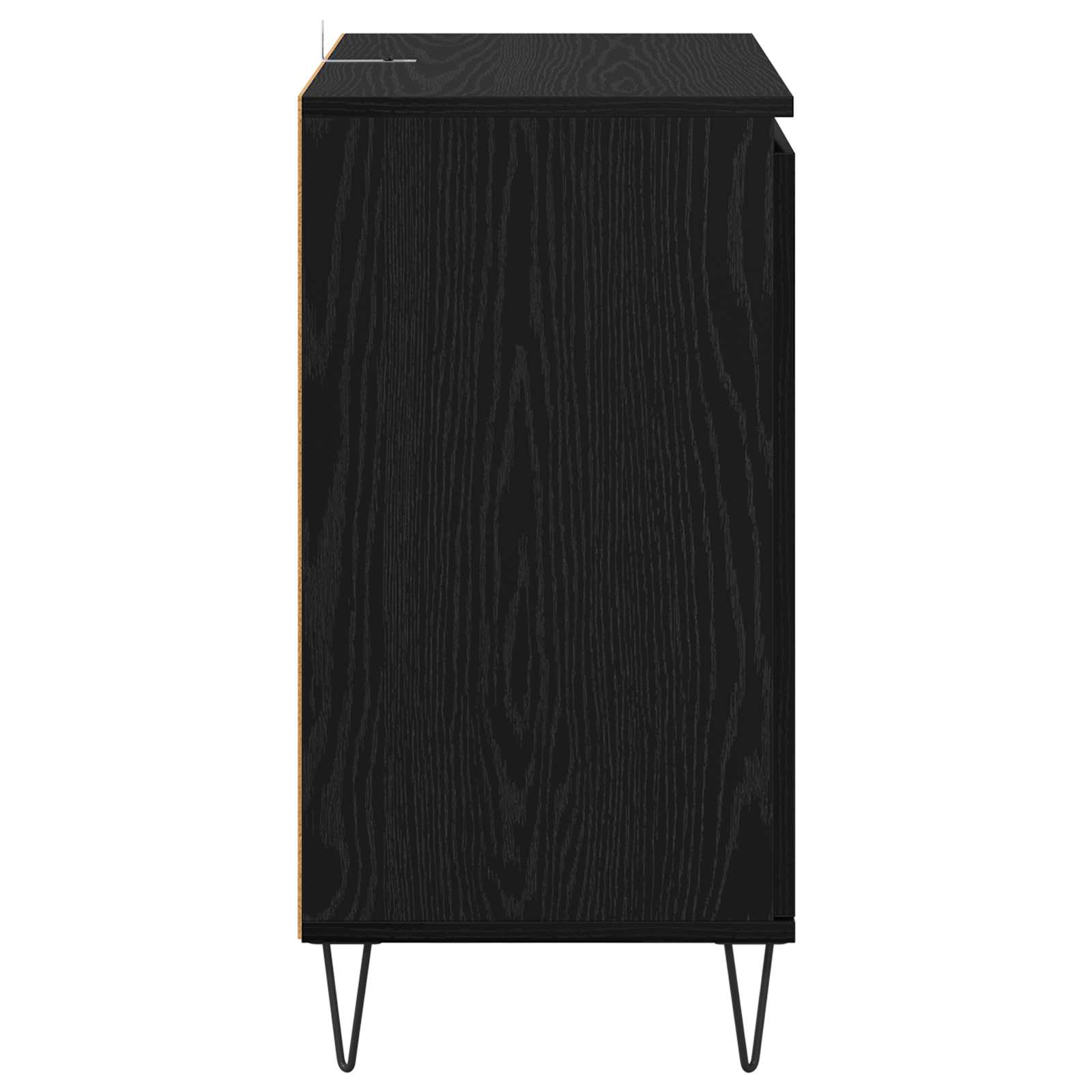 vidaXL Bufet Czarny Dąb 60 x 35 x 70 cm Materiał drewnopochodny