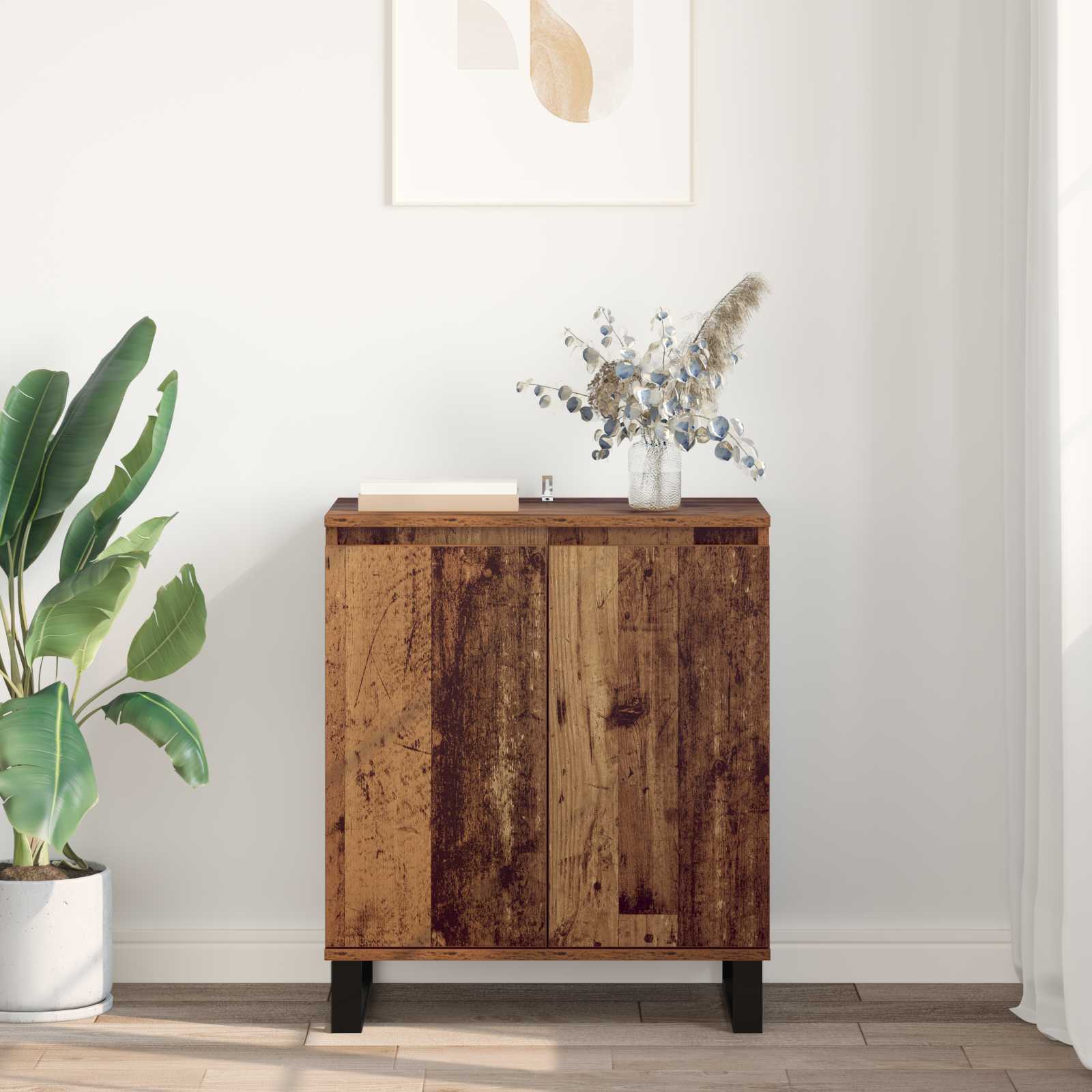 vidaXL Bufet Stare drewno 60 x 35 x 70 cm Materiał drewnopochodny