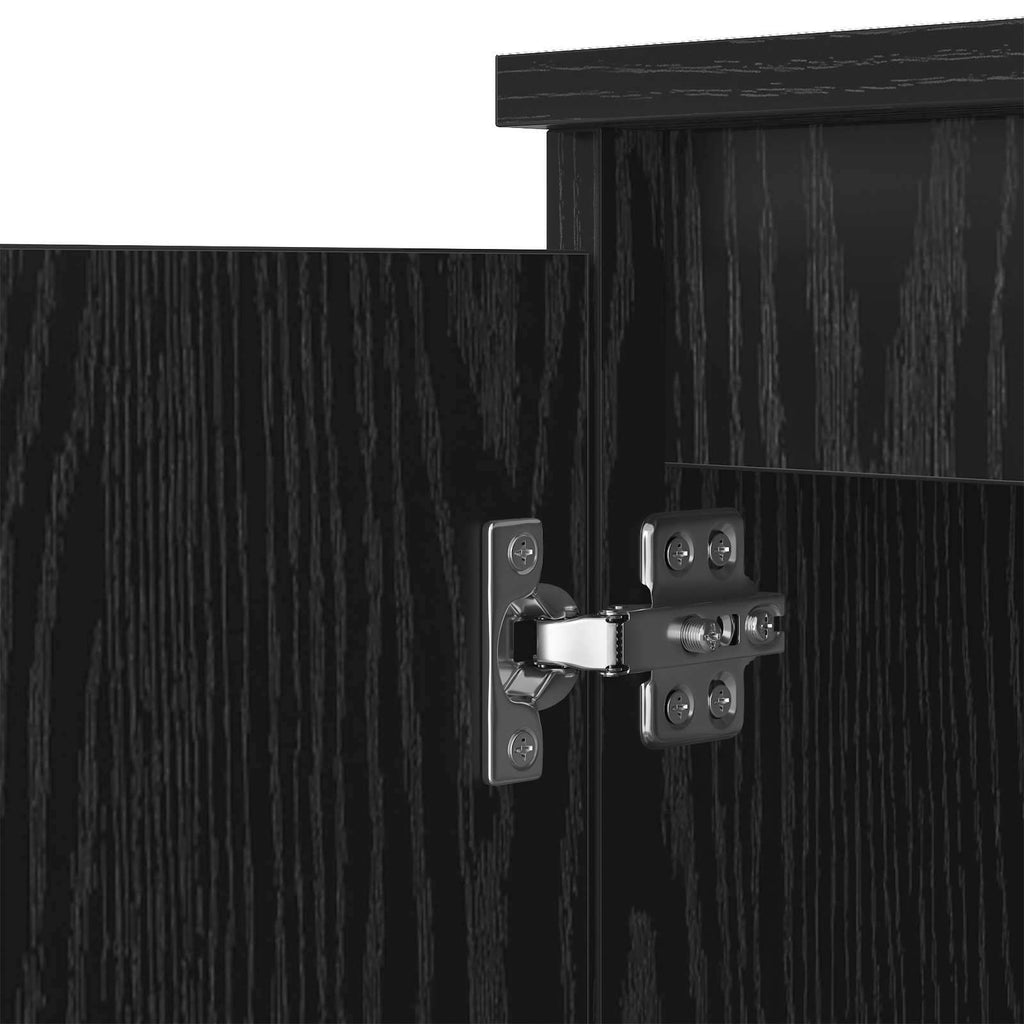 vidaXL Bufet Czarny Dąb 60 x 35 x 70 cm Materiał drewnopochodny