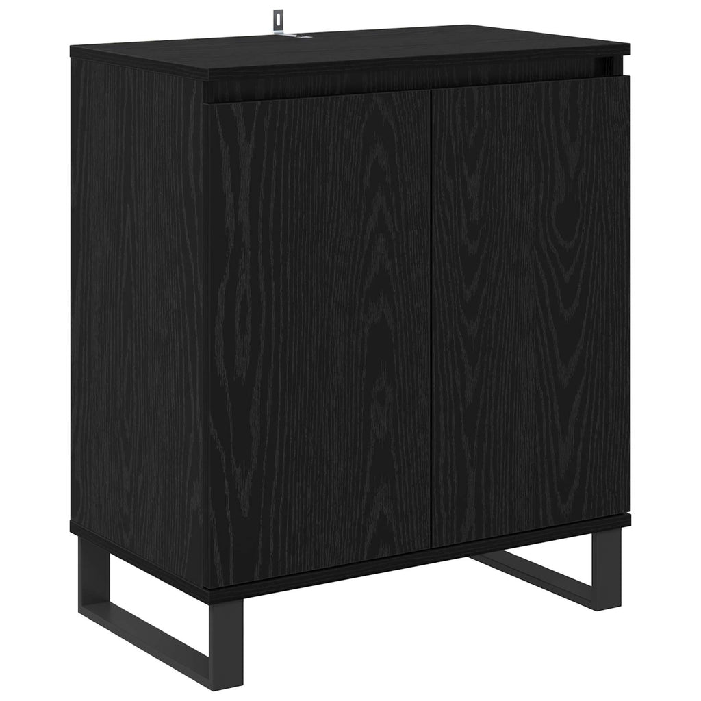 vidaXL Bufet Czarny Dąb 60 x 35 x 70 cm Materiał drewnopochodny