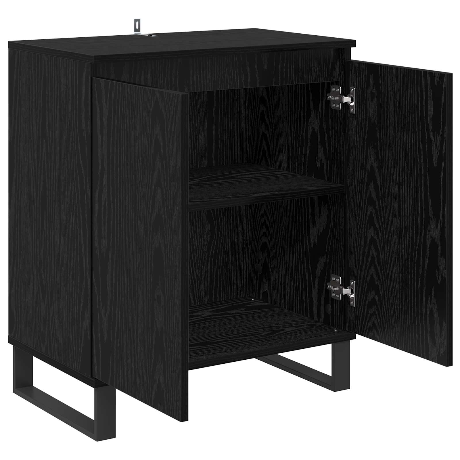 vidaXL Bufet Czarny Dąb 60 x 35 x 70 cm Materiał drewnopochodny