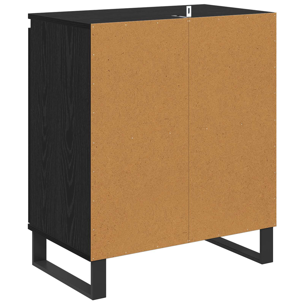 vidaXL Bufet Czarny Dąb 60 x 35 x 70 cm Materiał drewnopochodny