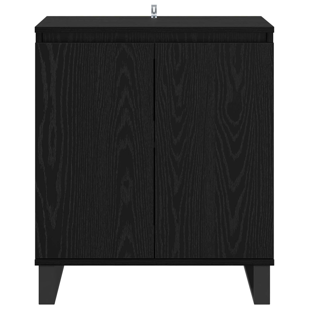 vidaXL Bufet Czarny Dąb 60 x 35 x 70 cm Materiał drewnopochodny