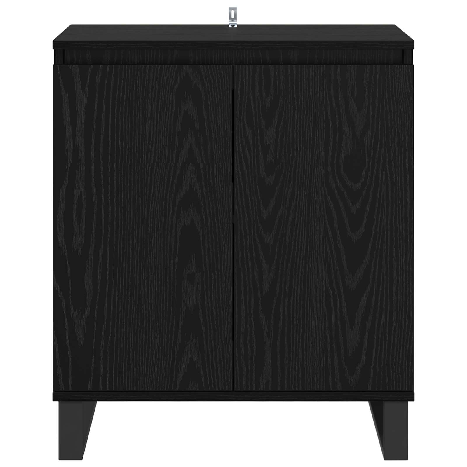 vidaXL Bufet Czarny Dąb 60 x 35 x 70 cm Materiał drewnopochodny