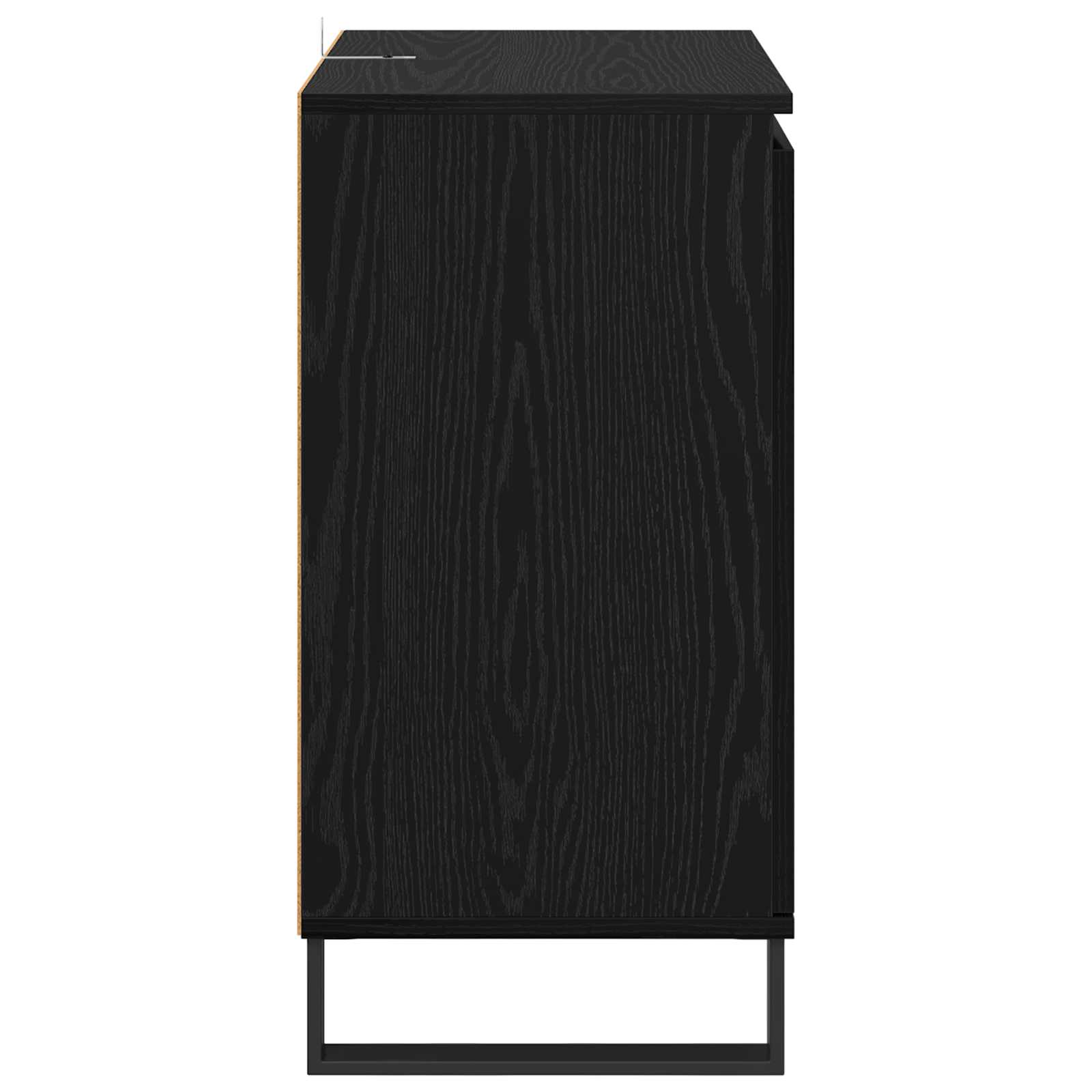 vidaXL Bufet Czarny Dąb 60 x 35 x 70 cm Materiał drewnopochodny