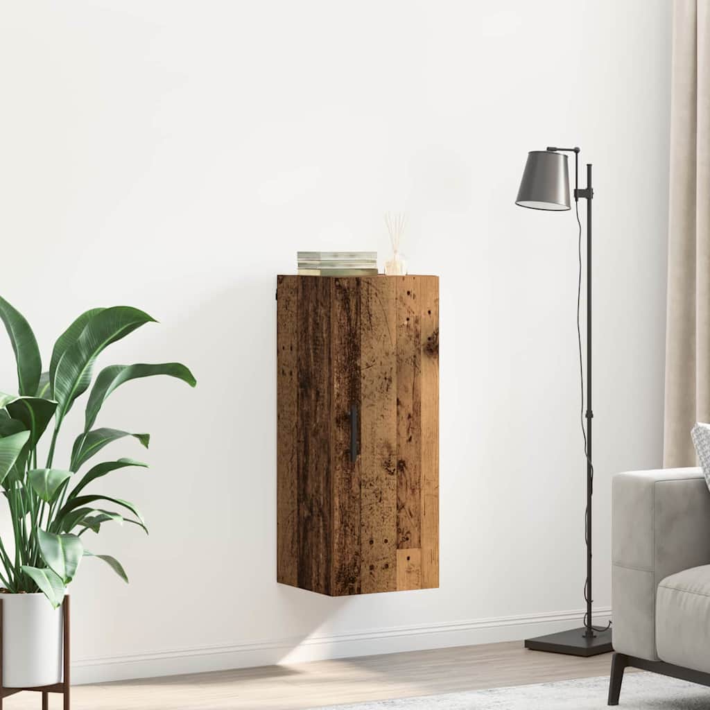 vidaXL Szafka wisząca Stare drewno 34,5 x 34 x 90 cm