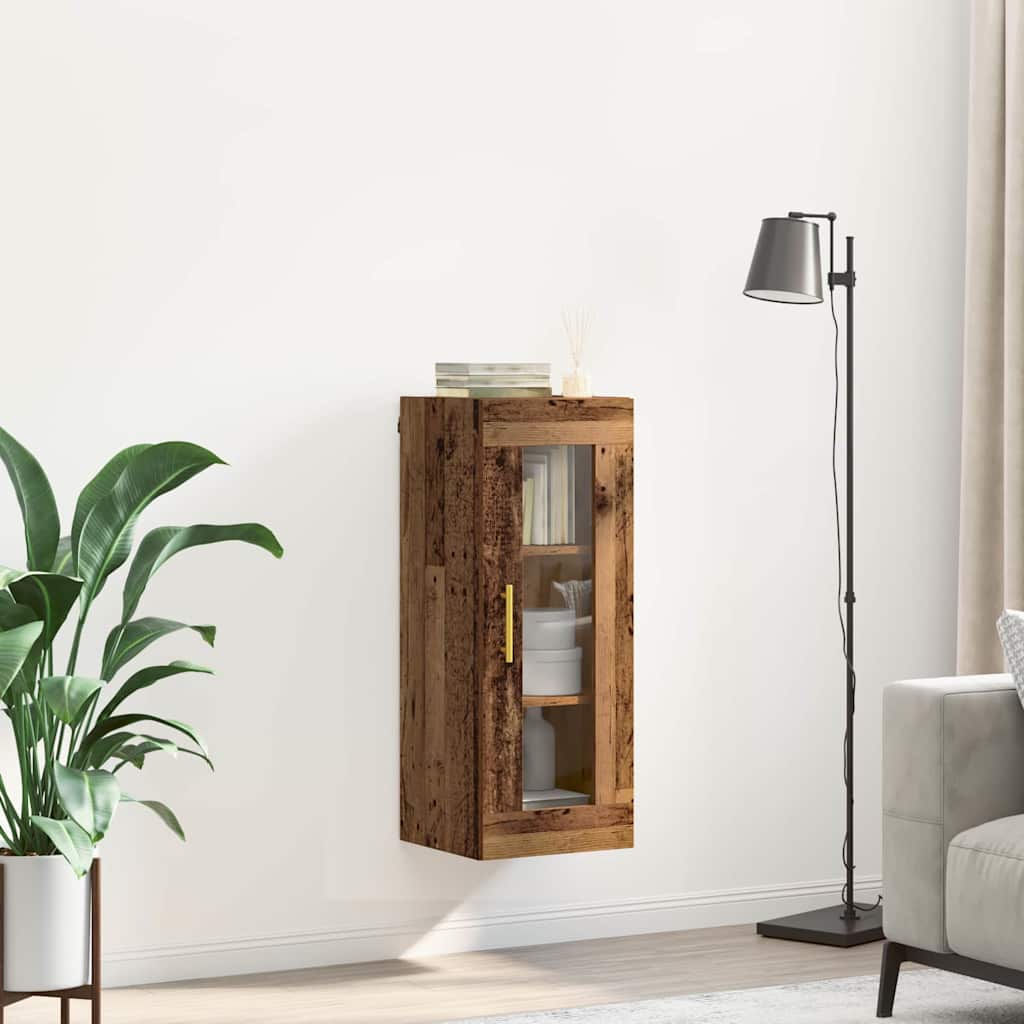 vidaXL Szafka wisząca Stare drewno 34,5 x 34 x 90 cm