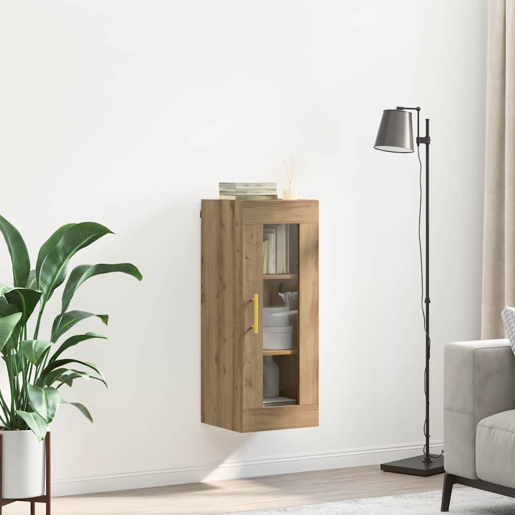 vidaXL Szafka wisząca Dąb rzemieślniczy 34,5 x 34 x 90 cm