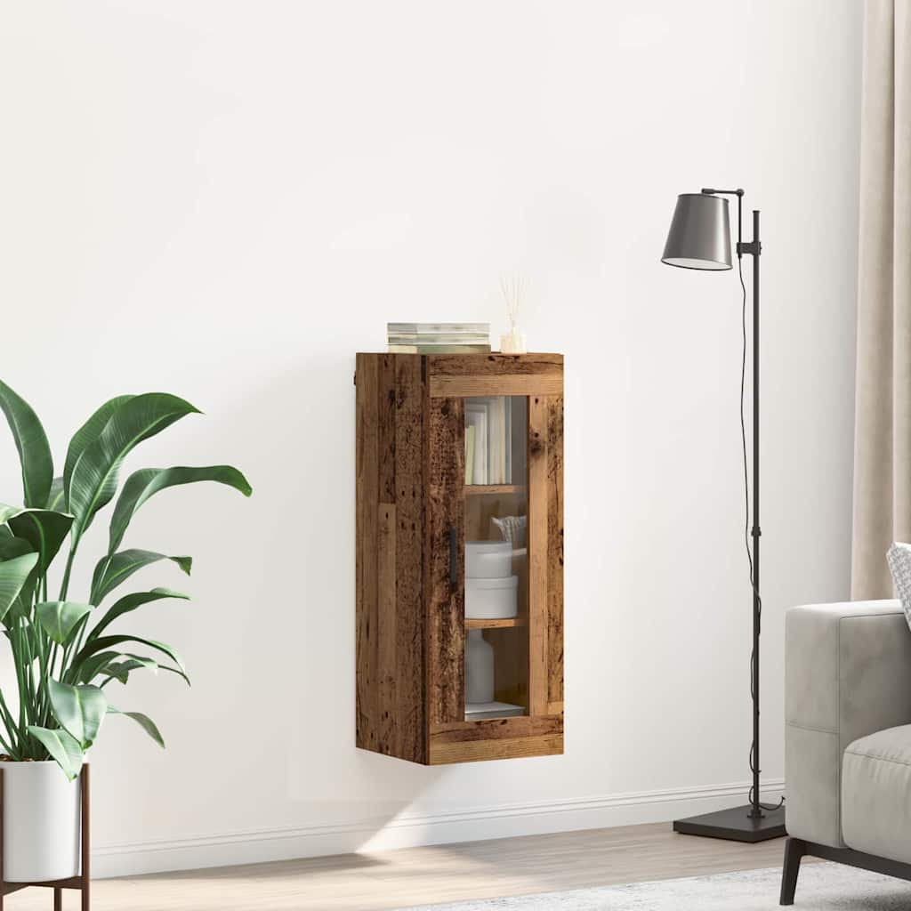 vidaXL Szafka wisząca Stare drewno 34,5 x 34 x 90 cm