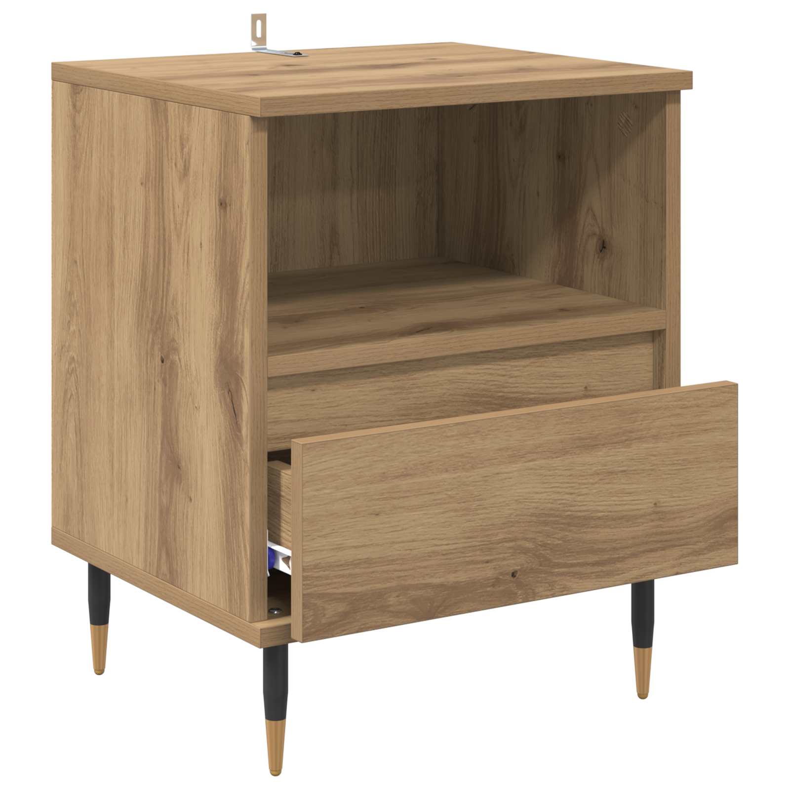 vidaXL Szafka Nocna z szufladą 2 pcs Dąb rzemieślniczy 40 x 35 x 50 cm