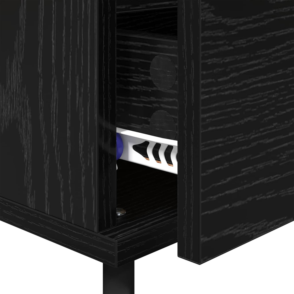 vidaXL Szafka Nocna z szufladą 2 pcs Czarny Dąb 40 x 35 x 50 cm