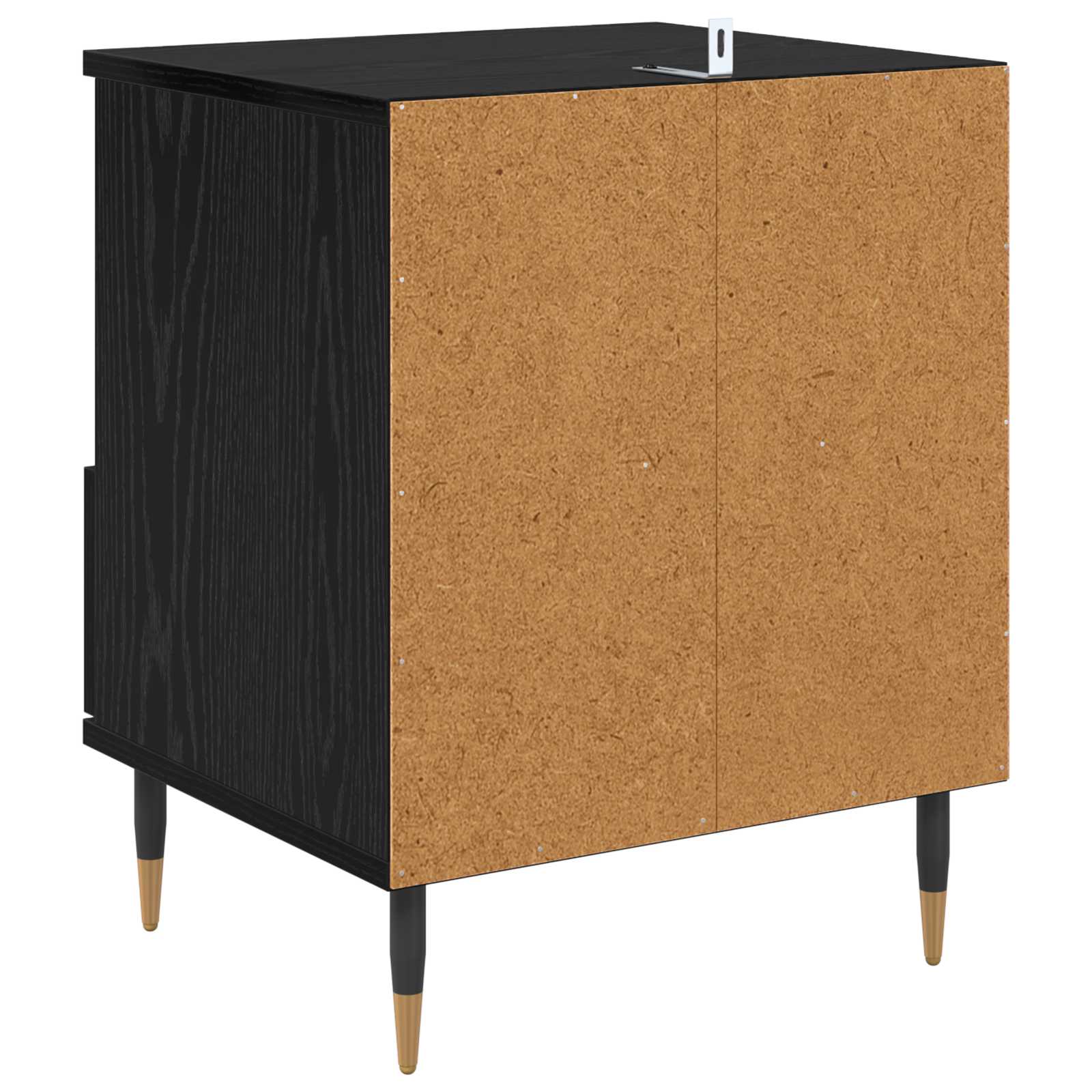 vidaXL Szafka Nocna z szufladą 2 pcs Czarny Dąb 40 x 35 x 50 cm