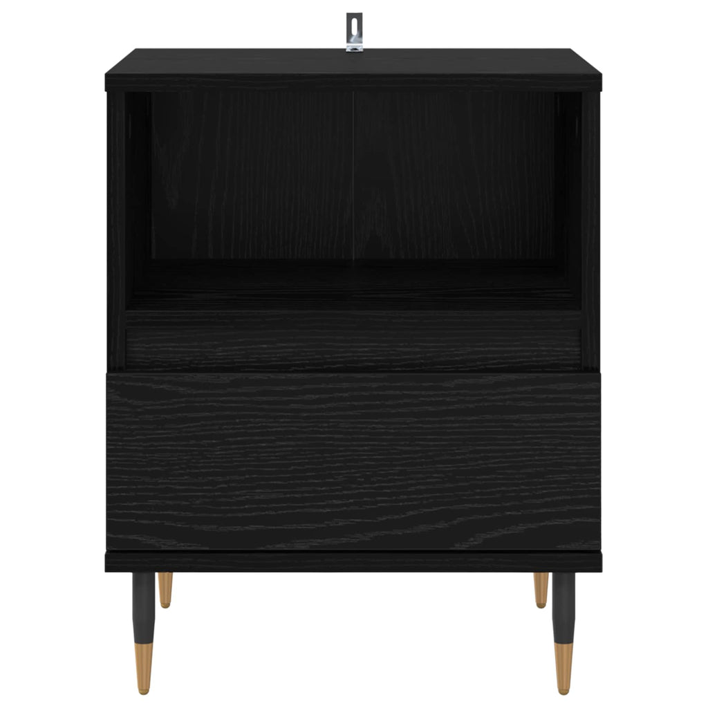 vidaXL Szafka Nocna z szufladą 2 pcs Czarny Dąb 40 x 35 x 50 cm