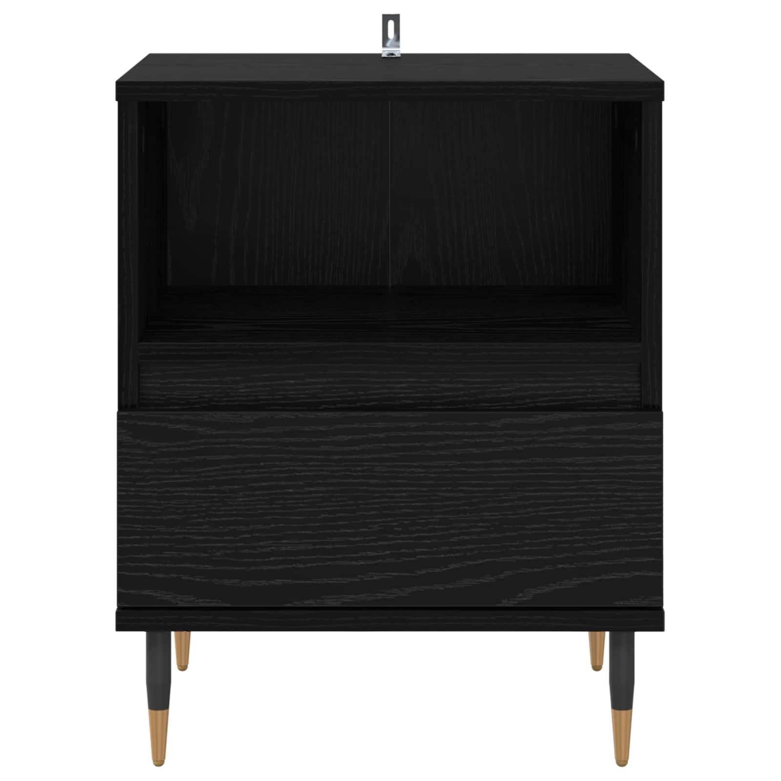 vidaXL Szafka Nocna z szufladą 2 pcs Czarny Dąb 40 x 35 x 50 cm