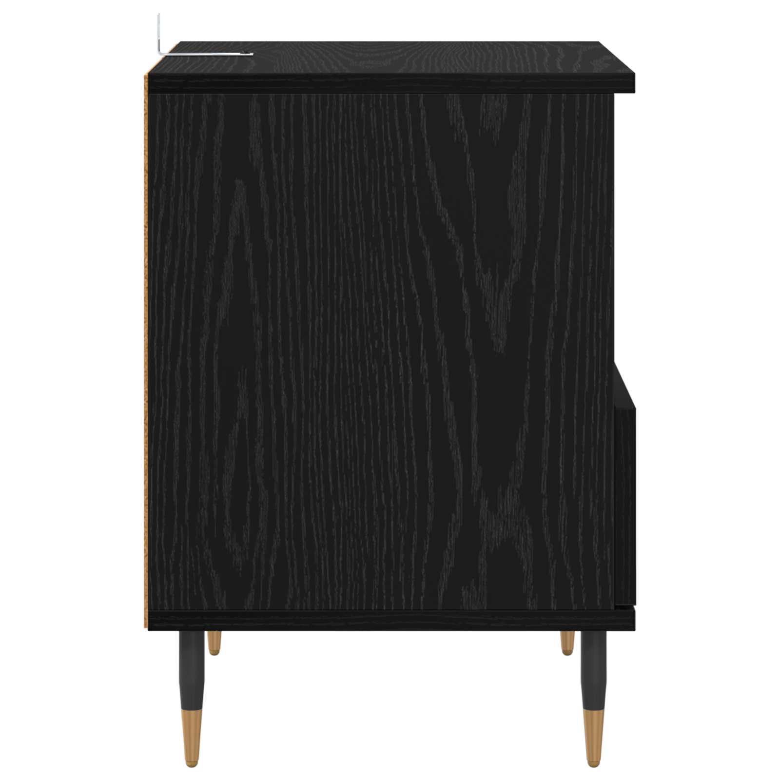 vidaXL Szafka Nocna z szufladą 2 pcs Czarny Dąb 40 x 35 x 50 cm