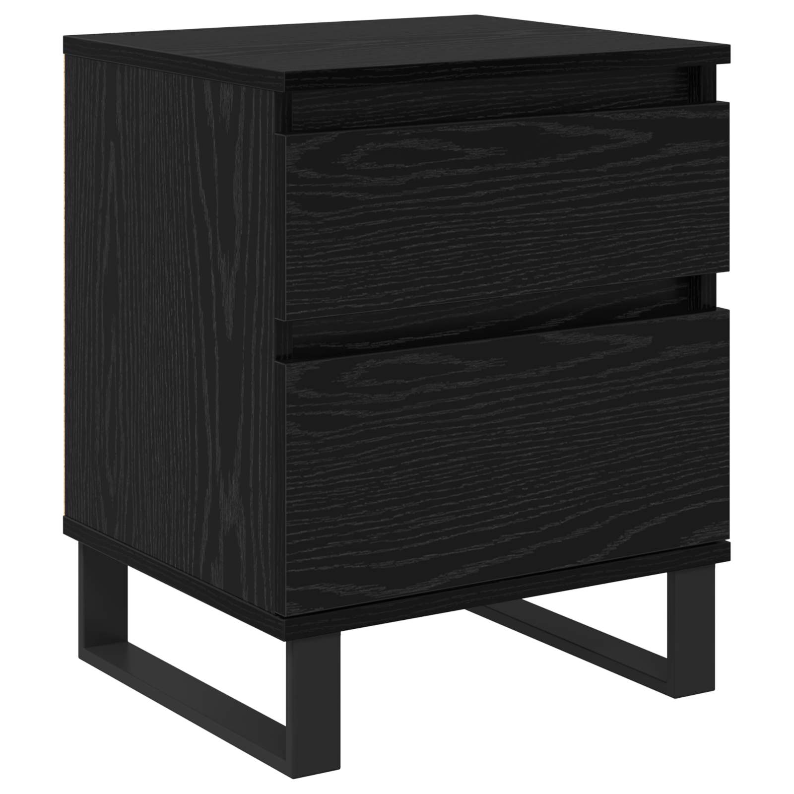 vidaXL Szafka Nocna Czarny Dąb 40 x 35 x 50 cm Materiał drewnopochodny