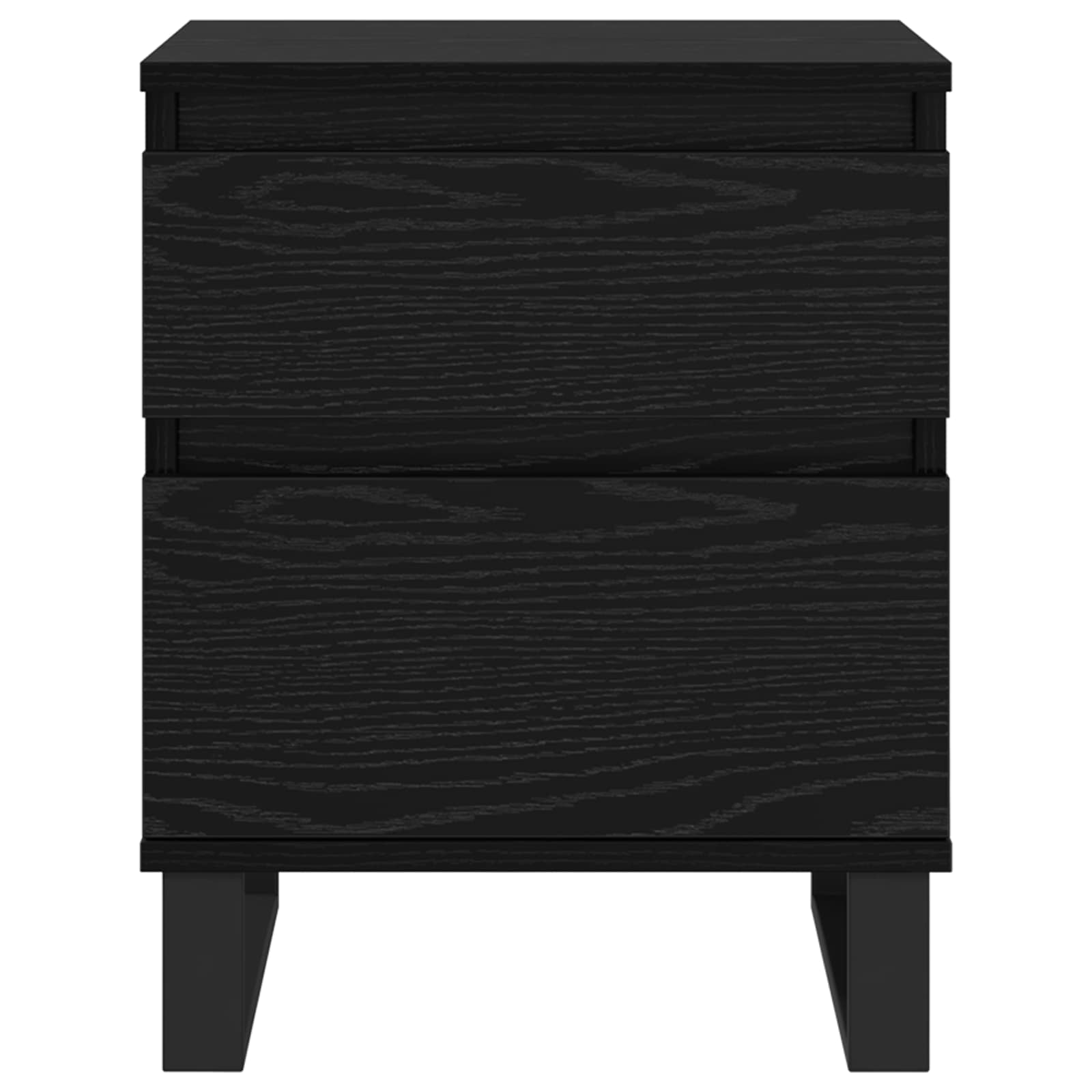 vidaXL Szafka Nocna Czarny Dąb 40 x 35 x 50 cm Materiał drewnopochodny