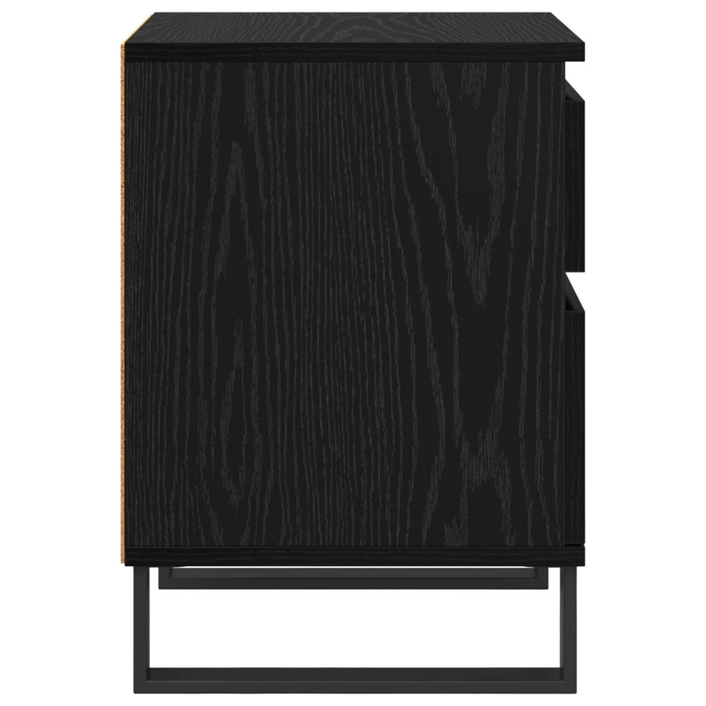vidaXL Szafka Nocna z szufladą 2 pcs Czarny Dąb 40 x 35 x 50 cm