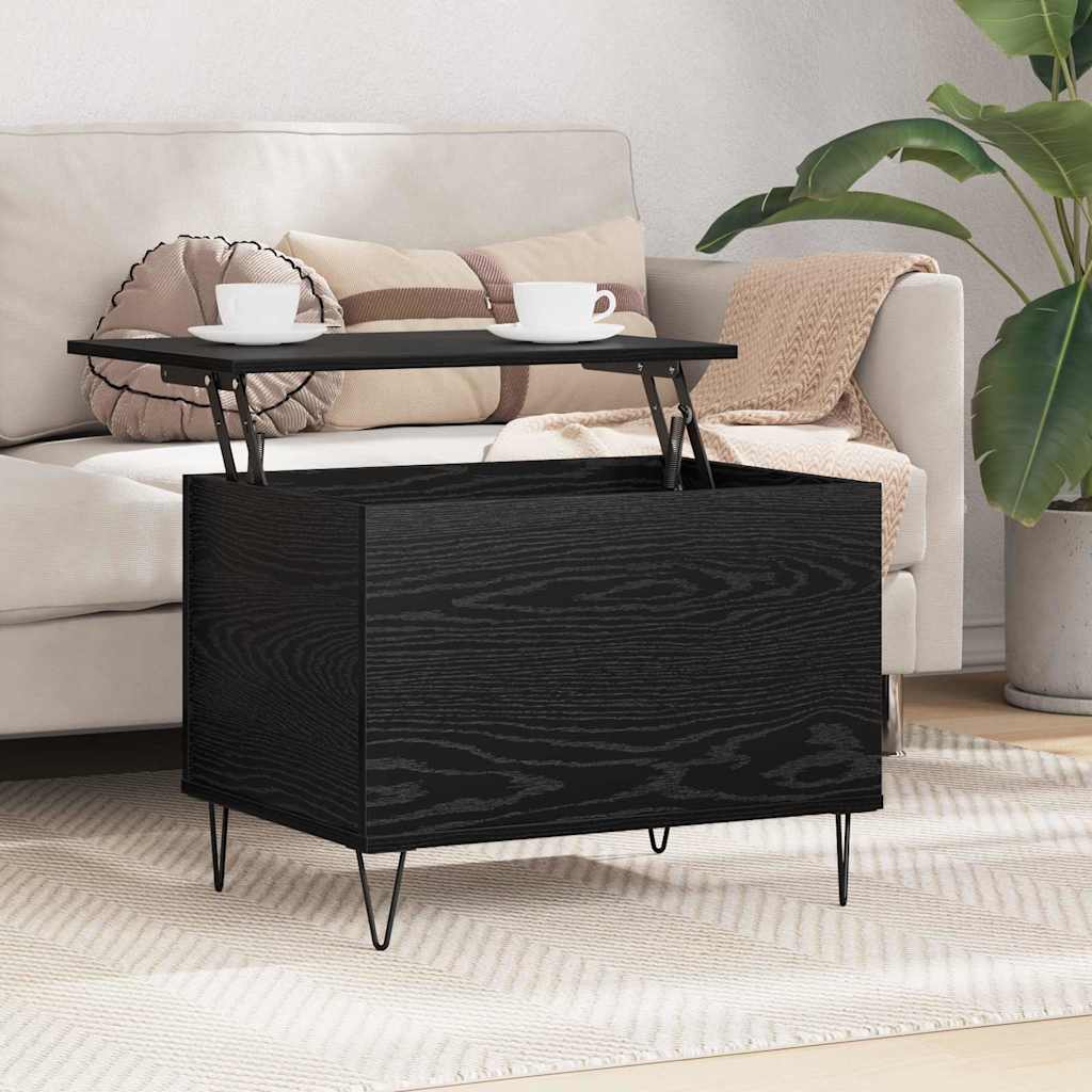 vidaXL Stolik kawowy Czarny Dąb 60 x 44,5 x 45 cm