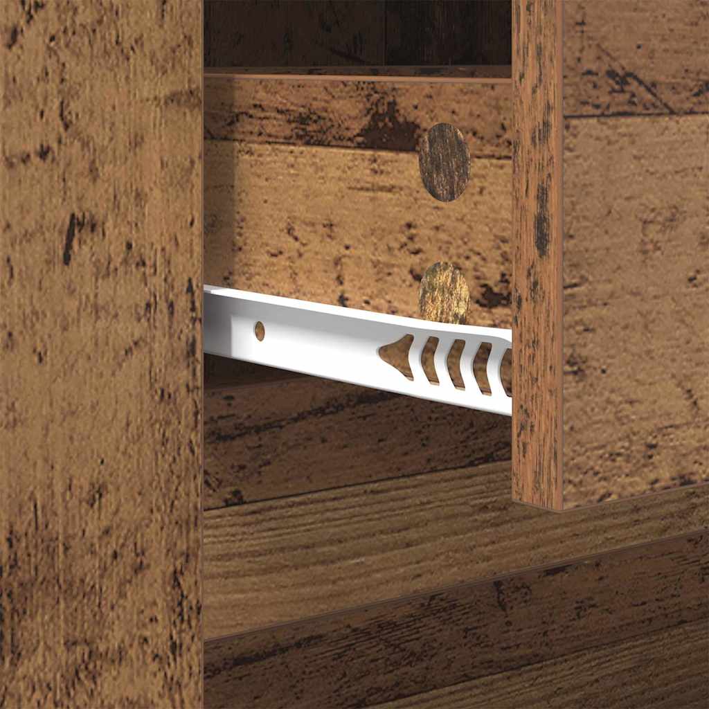 vidaXL Stolik kawowy z szufladą Stare drewno 102 x 44,5 x 50 cm