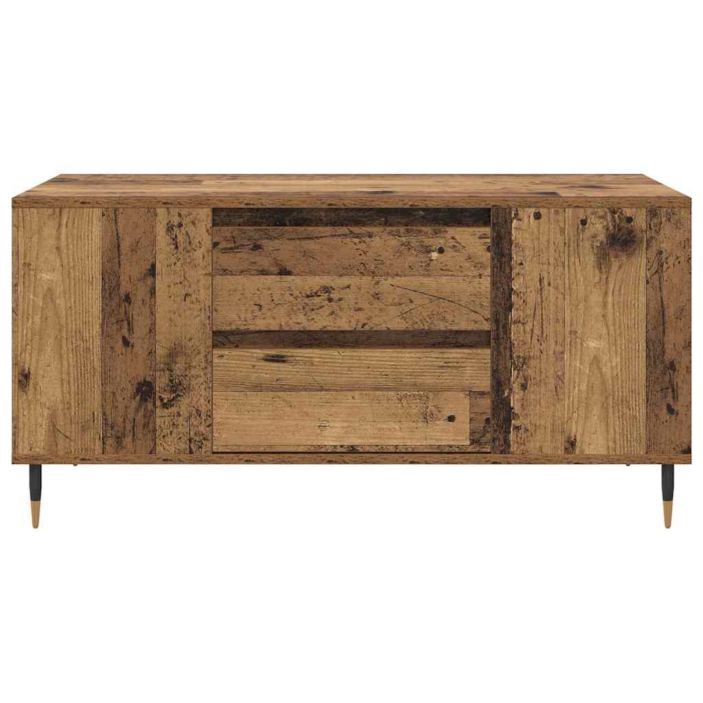 vidaXL Stolik kawowy z szufladą Stare drewno 102 x 44,5 x 50 cm