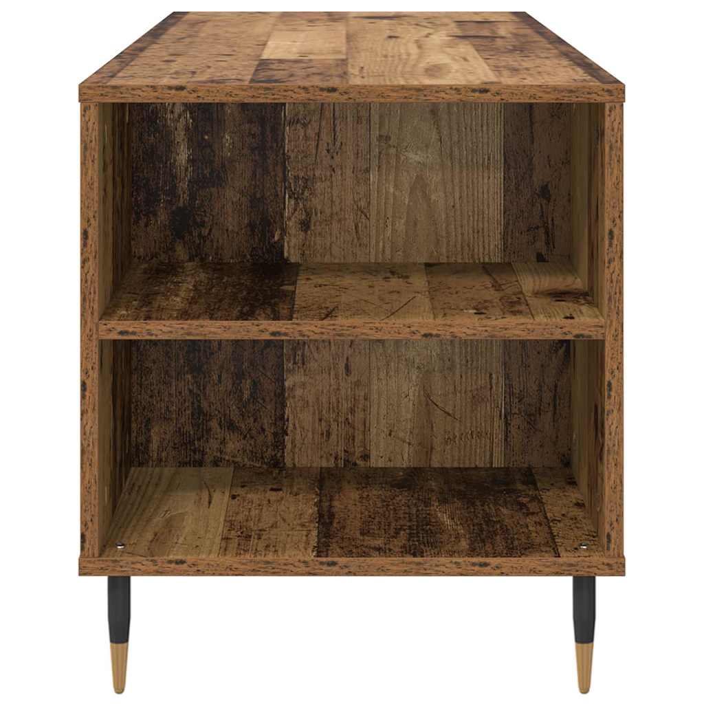 vidaXL Stolik kawowy z szufladą Stare drewno 102 x 44,5 x 50 cm