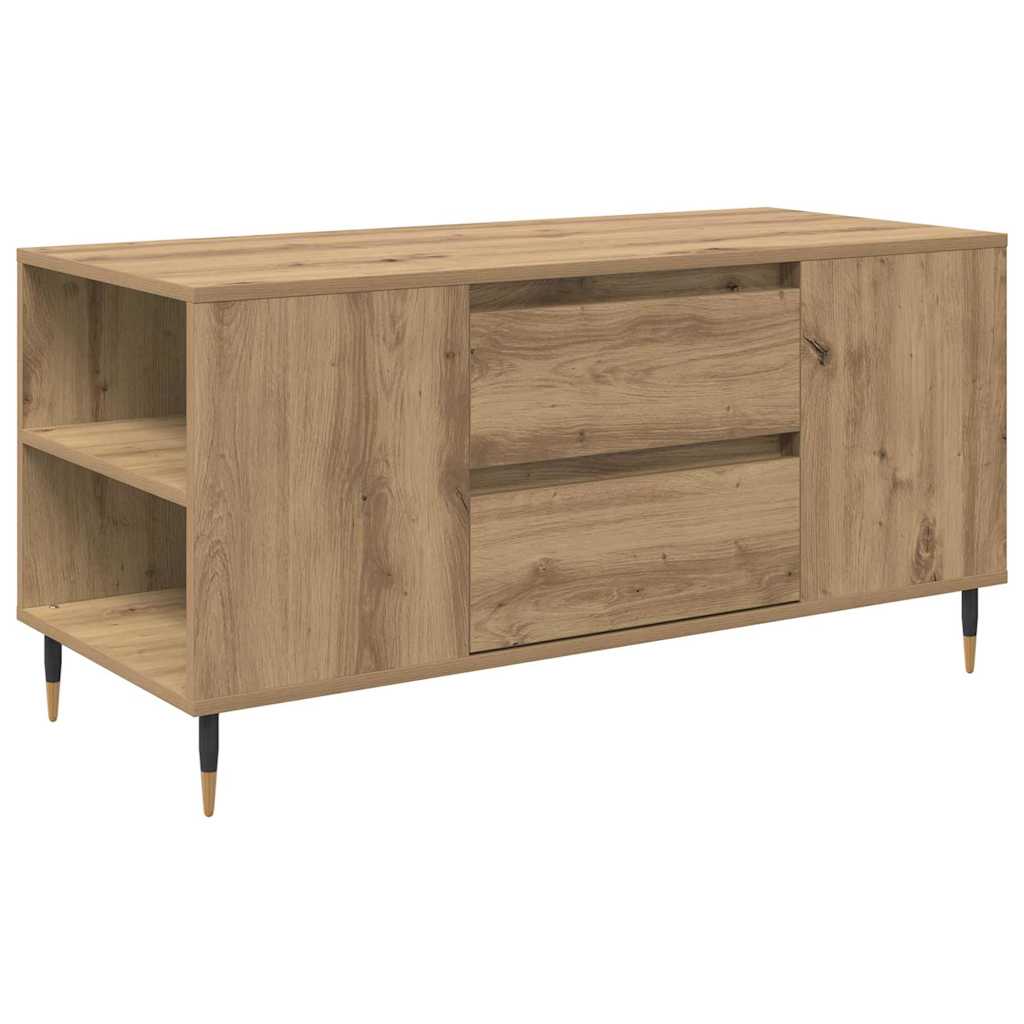 vidaXL Stolik kawowy z szufladą Dąb rzemieślniczy 102 x 44,5 x 50 cm