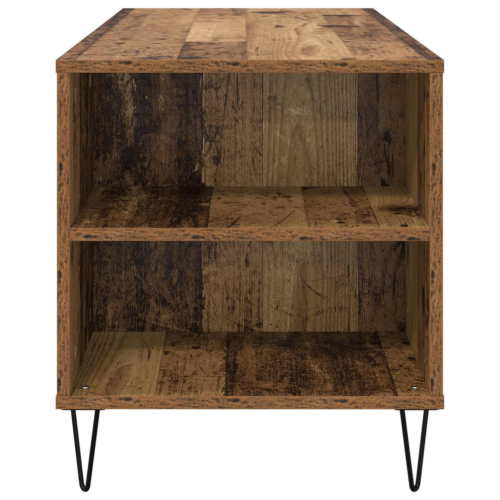 vidaXL Stolik kawowy z szufladą Stare drewno 102 x 44,5 x 50 cm