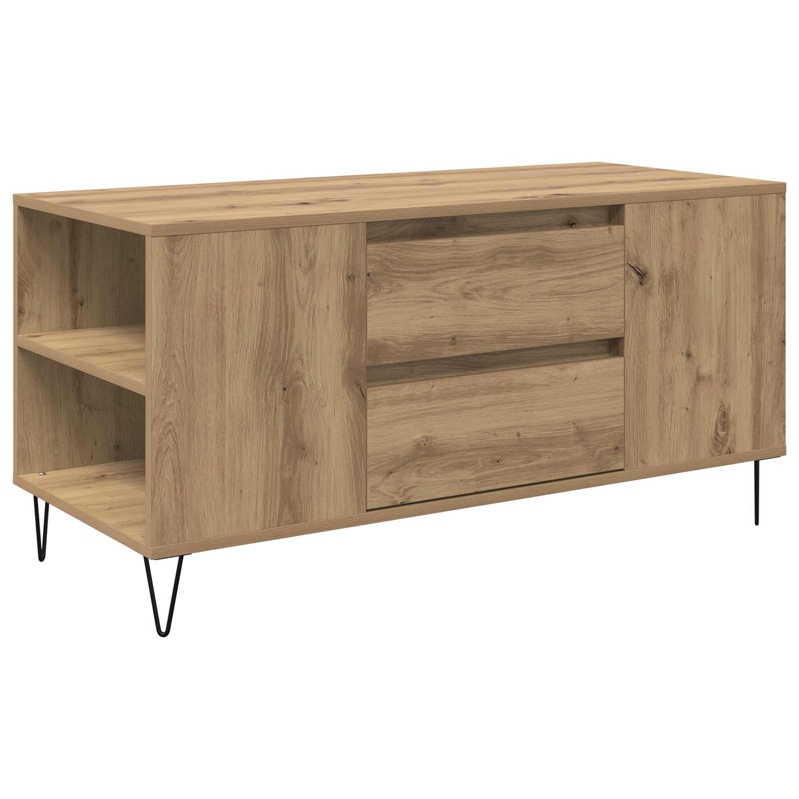 vidaXL Stolik kawowy z szufladą Dąb rzemieślniczy 102 x 44,5 x 50 cm