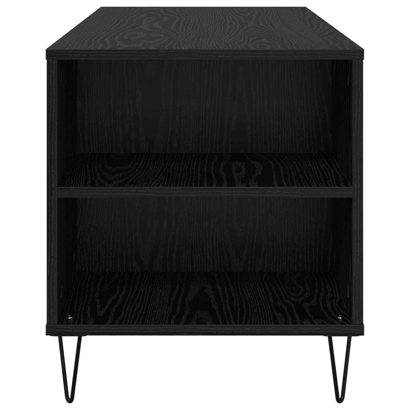 vidaXL Stolik kawowy z szufladą Czarny Dąb 102 x 44,5 x 50 cm