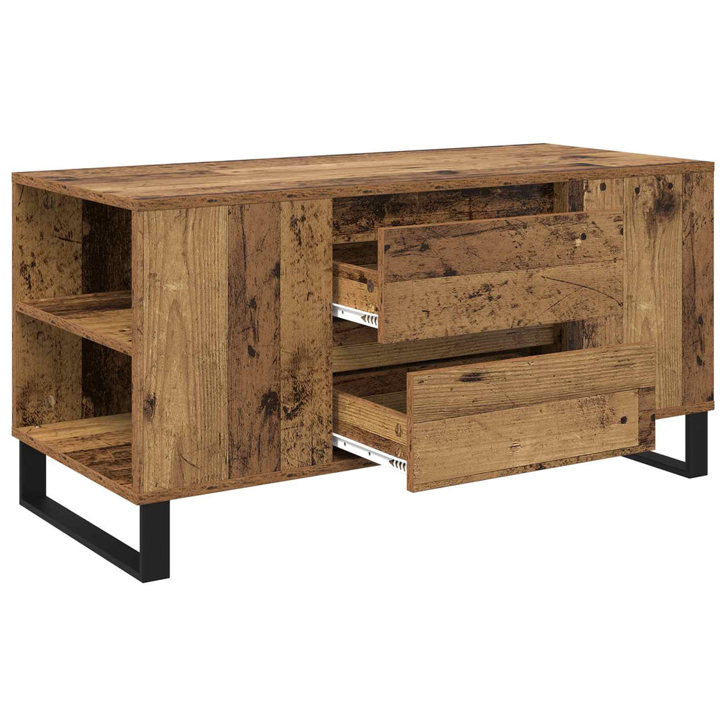 vidaXL Stolik kawowy Stare drewno 102 x 44,5 x 50 cm