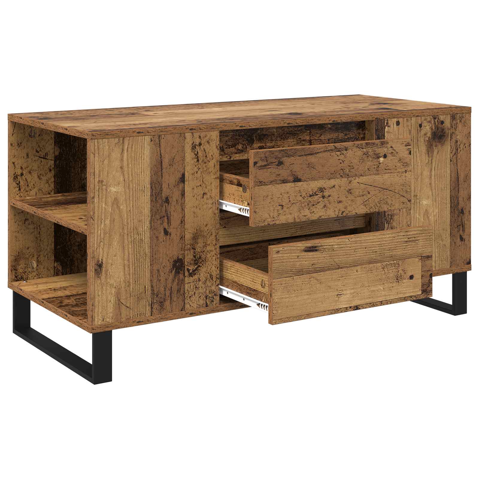 vidaXL Stolik kawowy Stare drewno 102 x 44,5 x 50 cm
