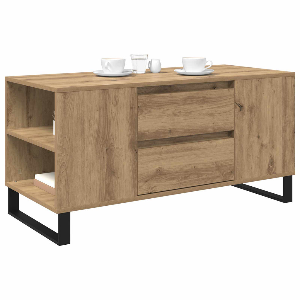 vidaXL Stolik kawowy Dąb rzemieślniczy 102 x 44,5 x 50 cm