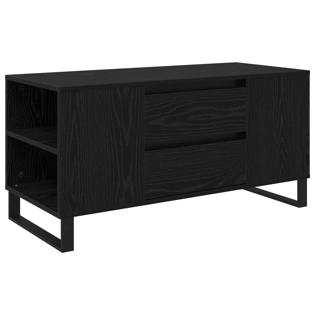 vidaXL Stolik kawowy Czarny Dąb 102 x 44,5 x 50 cm