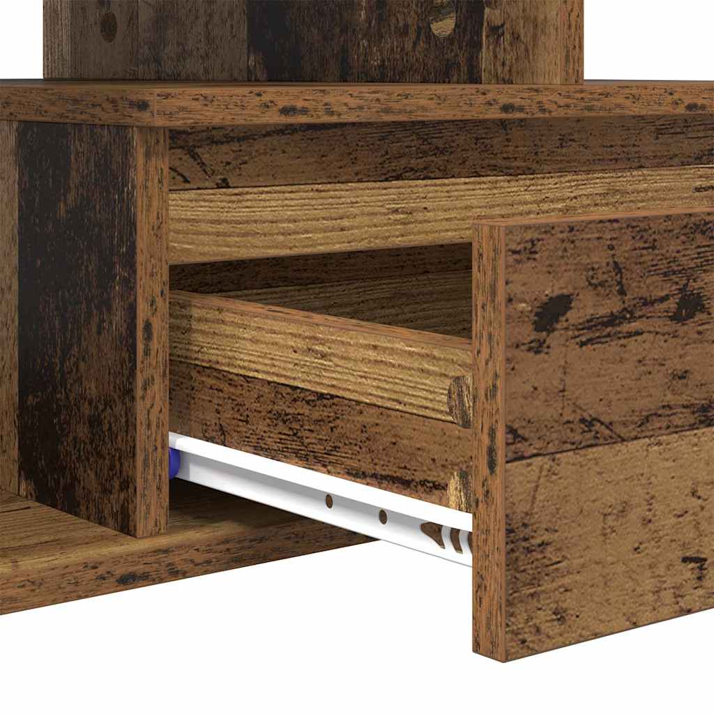 vidaXL Stolik kawowy z szufladą Stare drewno 90 x 49 x 45 cm