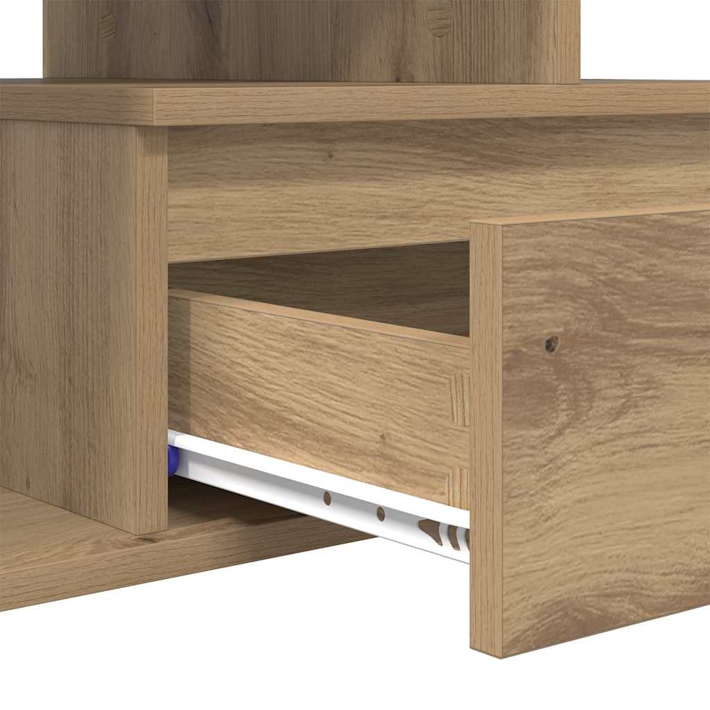 vidaXL Stolik kawowy z szufladą Dąb rzemieślniczy 90 x 49 x 45 cm