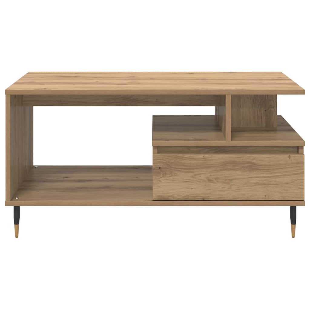 vidaXL Stolik kawowy z szufladą Dąb rzemieślniczy 90 x 49 x 45 cm