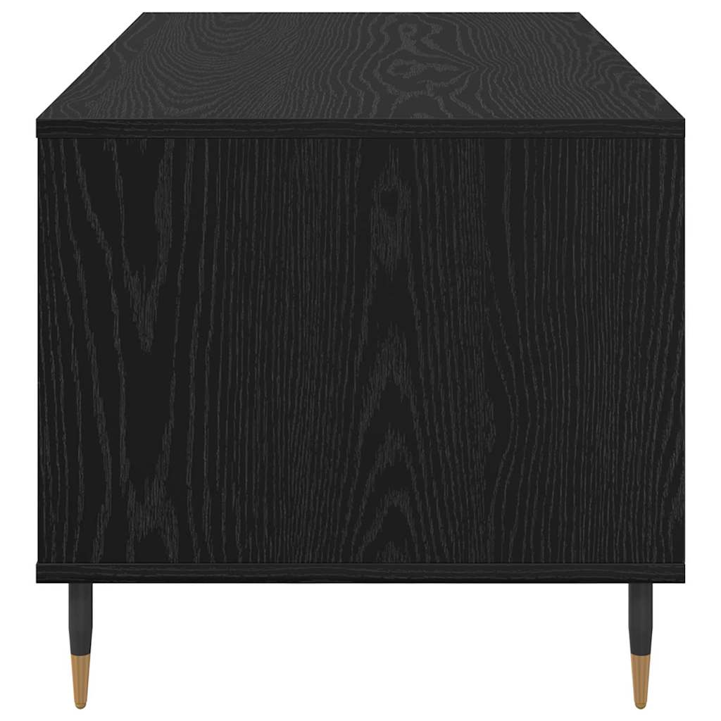 vidaXL Stolik kawowy z szufladą Czarny Dąb 90 x 49 x 45 cm