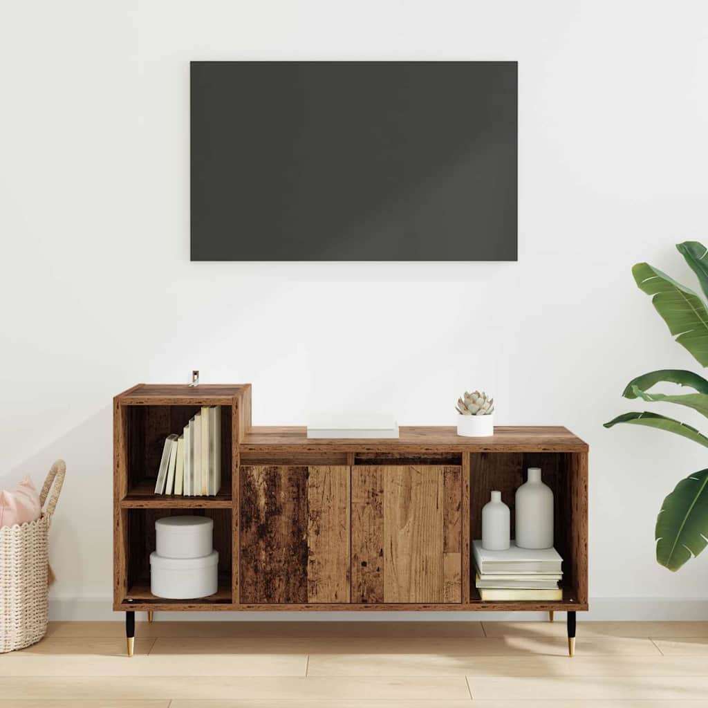 vidaXL Szafka pod telewizor Stare drewno 100 x 35 x 55 cm