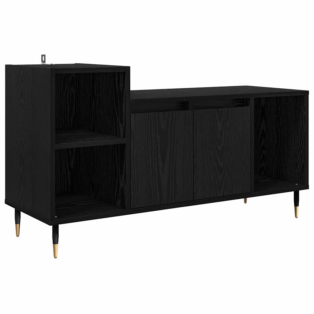 vidaXL Szafka pod telewizor Czarny Dąb 100 x 35 x 55 cm