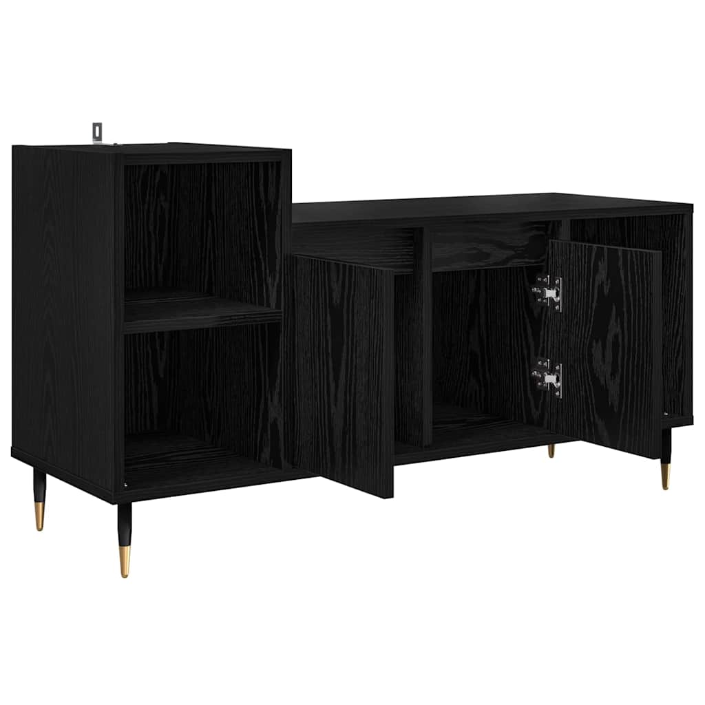 vidaXL Szafka pod telewizor Czarny Dąb 100 x 35 x 55 cm