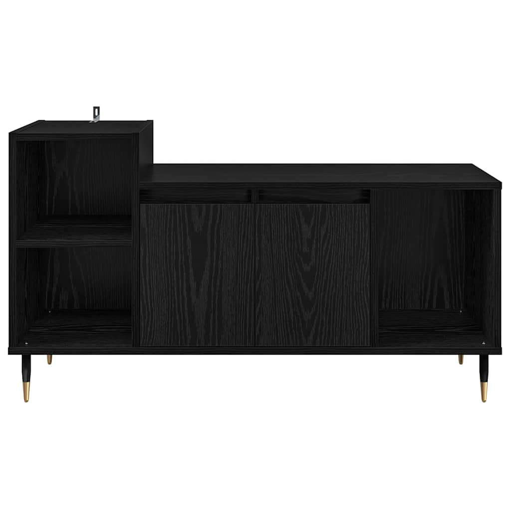 vidaXL Szafka pod telewizor Czarny Dąb 100 x 35 x 55 cm